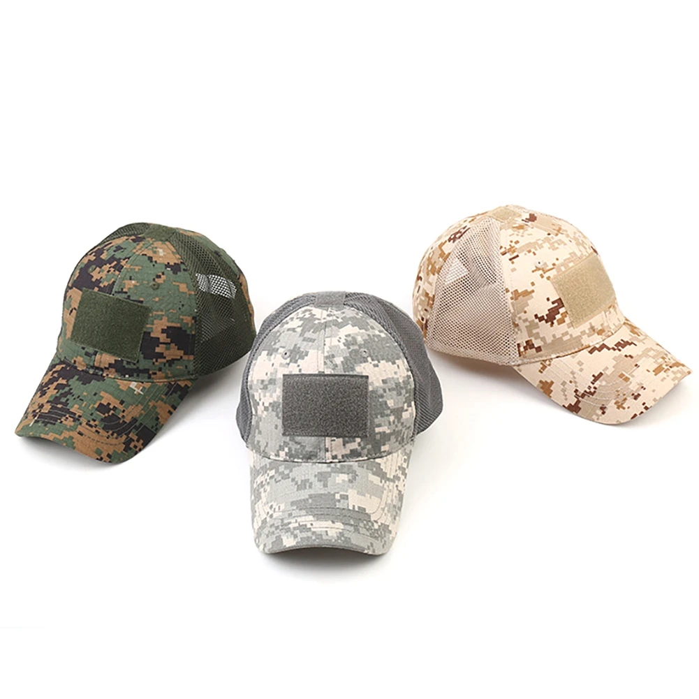 Tactical Hat Outdoor Sport Snapback Stripe Camouflage Baseball Cap Mesh