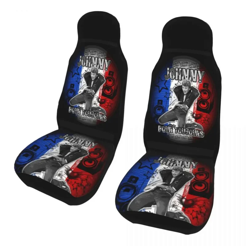 

Johnny Hallyday Forever Universal Car Seat Cover Protector Interior Accessories Travel Rock Music Seat Covers Polyester Fishing