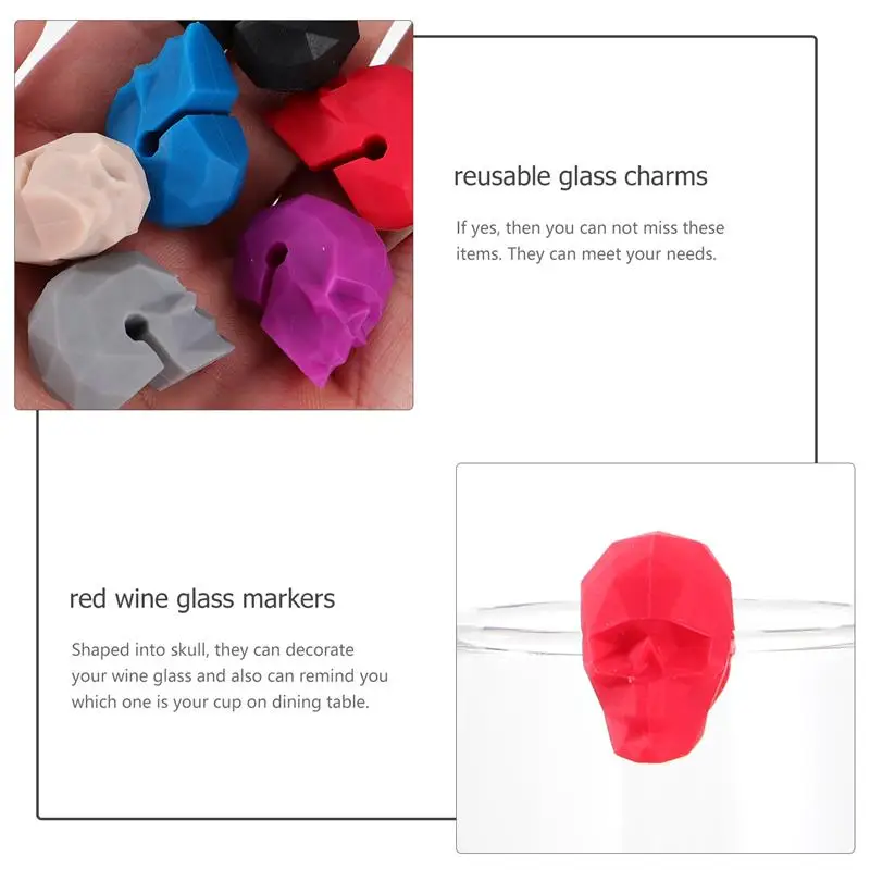 Wine Glass Marker Wine Glass Decorations Silicone Charms for Glasses