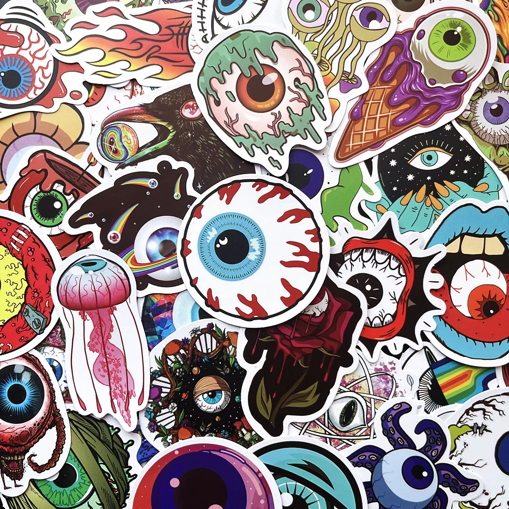 

10/50Pcs Horror Halloween Funny Catoon Stickers Decals DIY Notebook Luggage Phone Diary Car Scrapbook Luggage Guitar Sticker