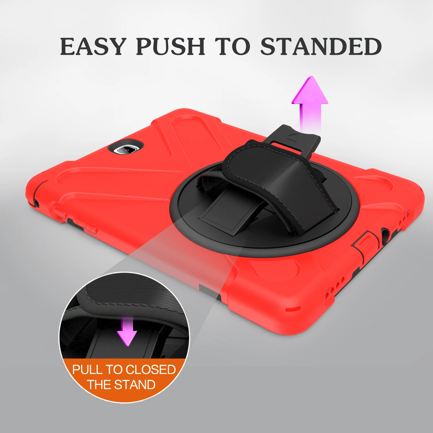 Capa de Stand Hybrid para Samsung Galaxy Tab a com Suporte Giratório de 9.7 Graus Compatível com os Modelos t Sm-t550 Sm-t555 s - Imagem 6