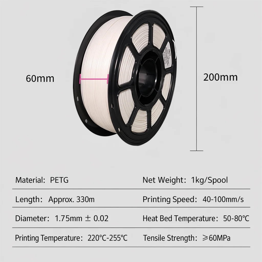 고속 하이퍼 PETG 필라멘트 1.75mm HS-PETG 3D 프린터 필라멘트 고강도 멀티컬러 FDM 3D 프린터용