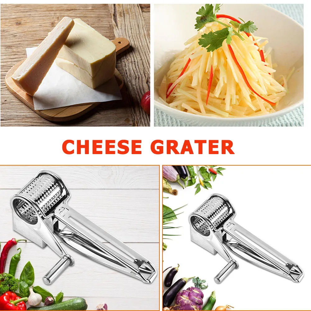 Rotary Whirling Cheese Grater Vegetable Ginger Chocolate Cutter Slicer Shredder