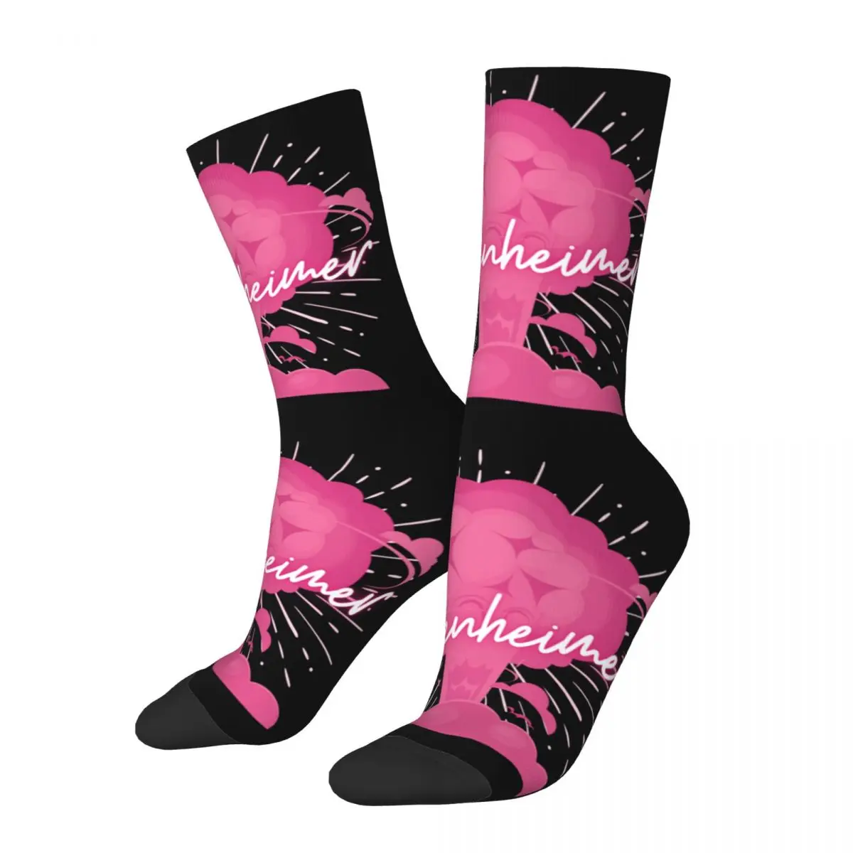 

Casual Men's Women's Barbenheimer Pink Mushroom Cloud Dress Socks 2023 Film Trend Fans Gift Merchandise Sports Socks Super Soft