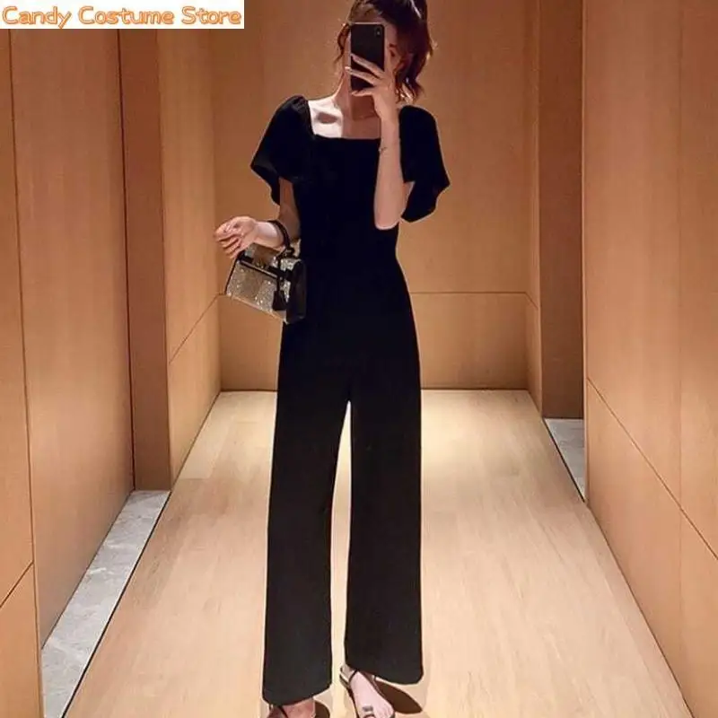 Womens Jumpsuits Solid Elegant Korean Style Newest Simple Full Length Summer Comfortable Tender Students Casual Stylish Female
