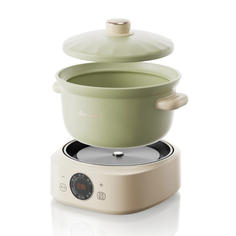 Bear Electric Casserole 3L Double High Temperature Ceramic Pot Smart Split Type Design Timing Intelligent Electric Stew Pot 5