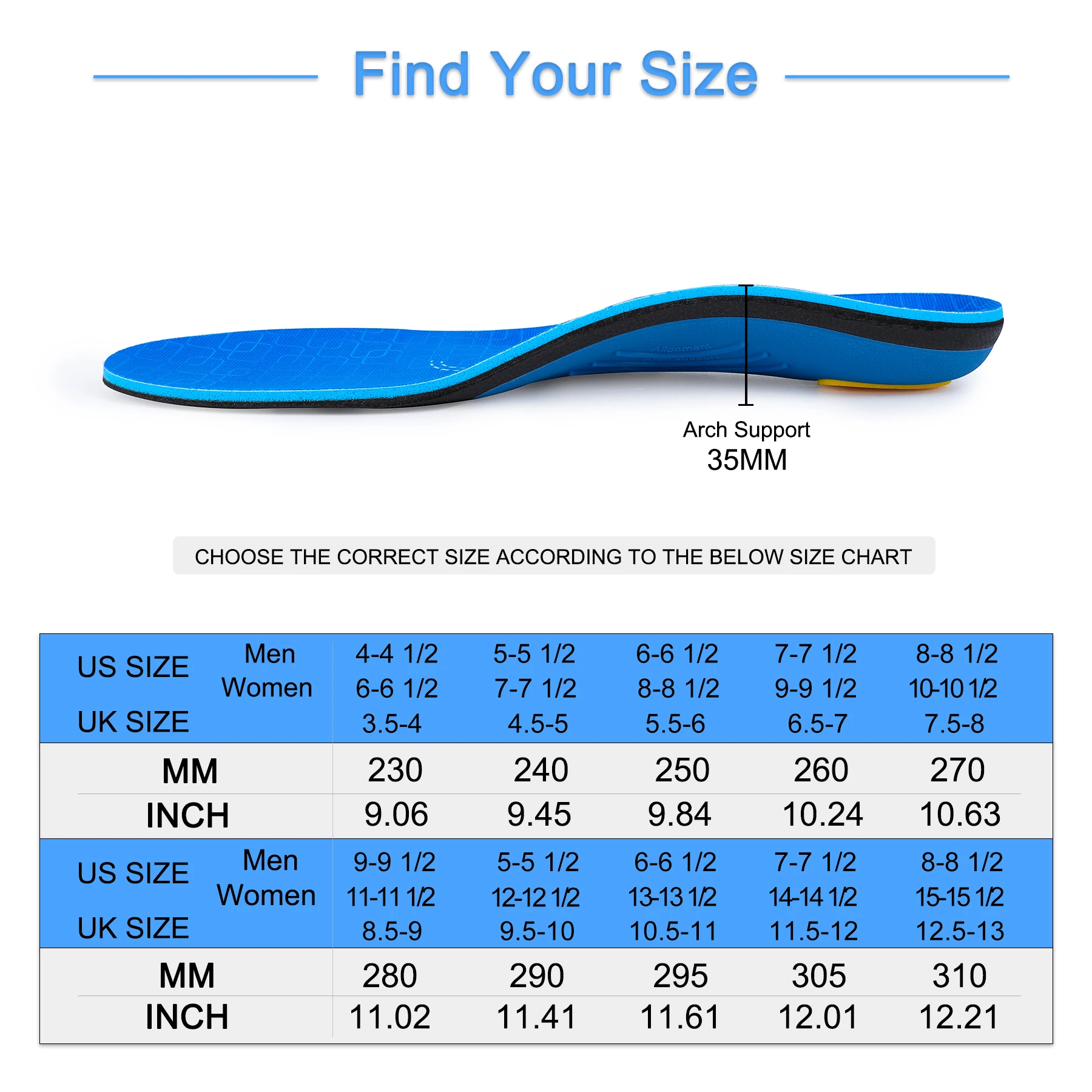 IFITNA Flat Feet Orthopedic Insoles Arch Support Template Plantar Fasciitis Orthotics Heel Pain Inserts Boots Sneaker Men Women