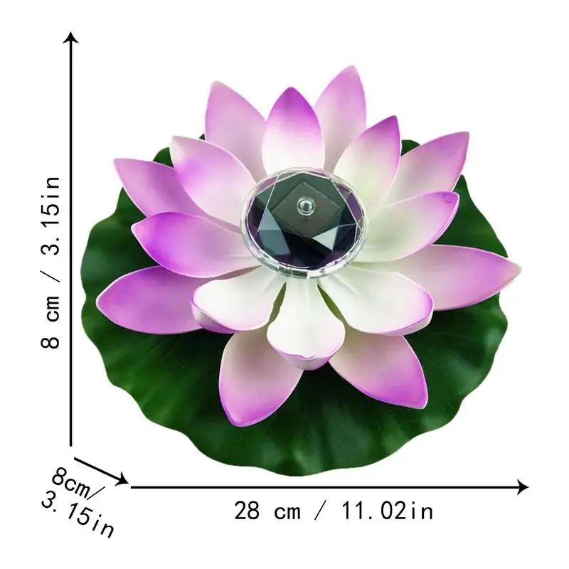 Solar Pool Lights Floating Lotus Solar Power Led Pond Lights Flower Pond Lights For Beach Outdoor Decorations Swimming Pool