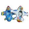 Kids Airplane Shape Infant Float Pool Swimming Ring Inflatable Circle Baby Seat with Steering Wheel Summer Beach Party Pool Toys 6