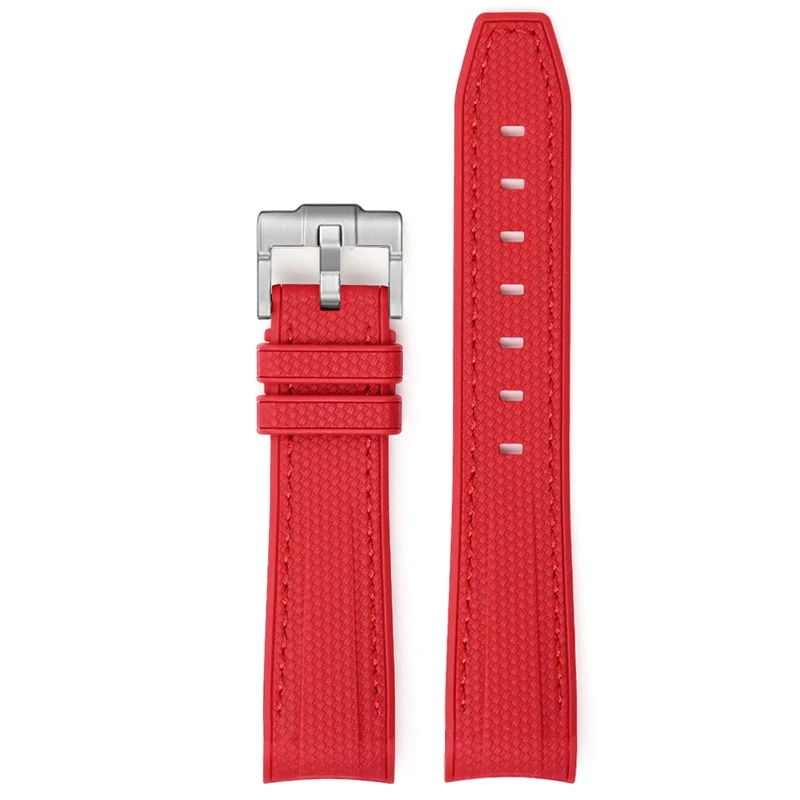 Silicone Rubber Curved End Diving Wrist Band Strap - 20mm