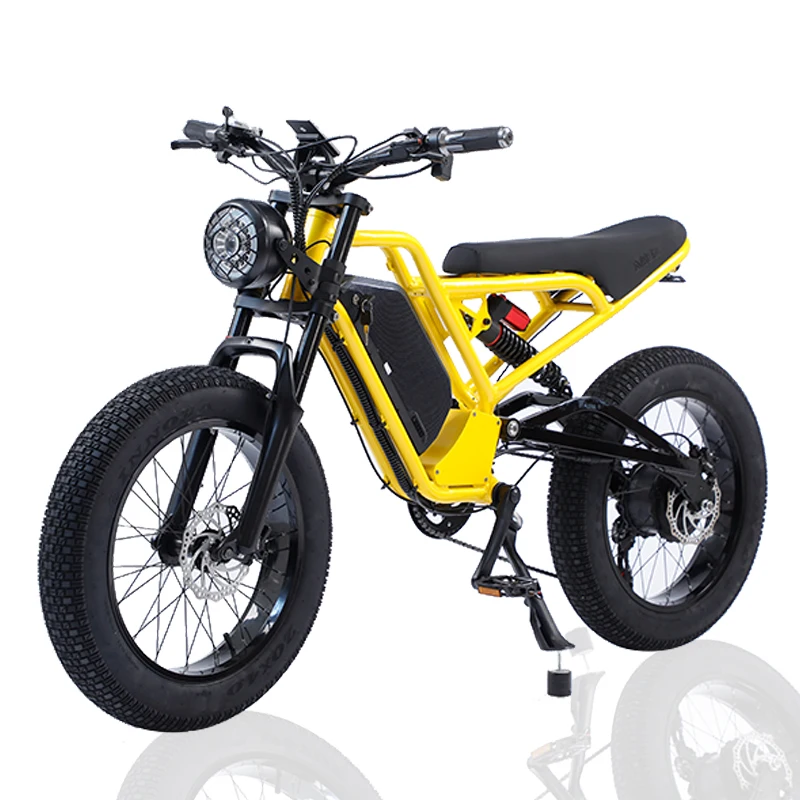 AKEZ 48V 750W/1500W motor 18AH 20*4.0-inch fat tires Adult Mountain Off-road Electric Bicycle All-terrain