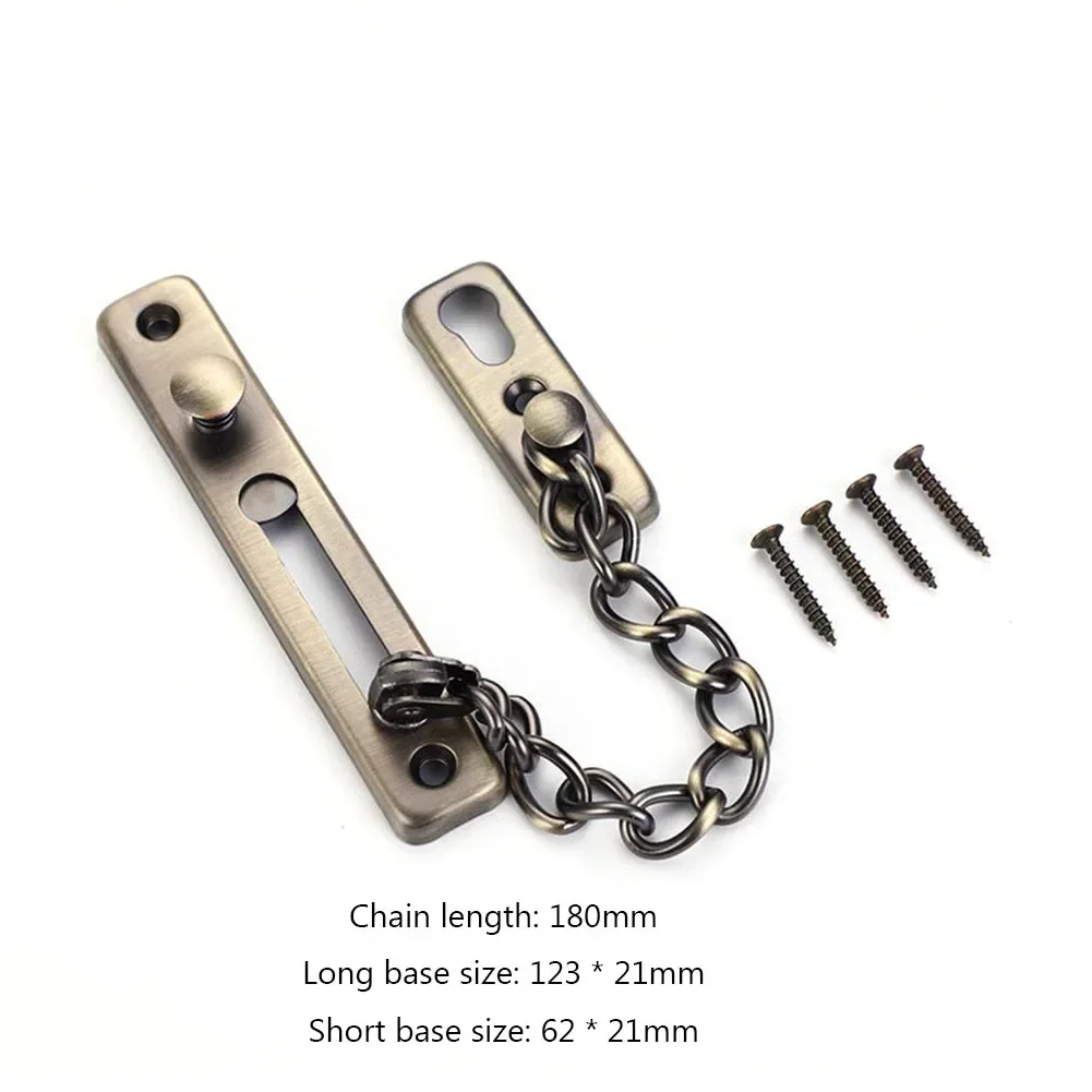 Voiceine Home Office Stainless Steel Security Slide Bolt Door Chain Lock Guard Security Door Chain For Inside Door And Extra Front Door Silver - View #2