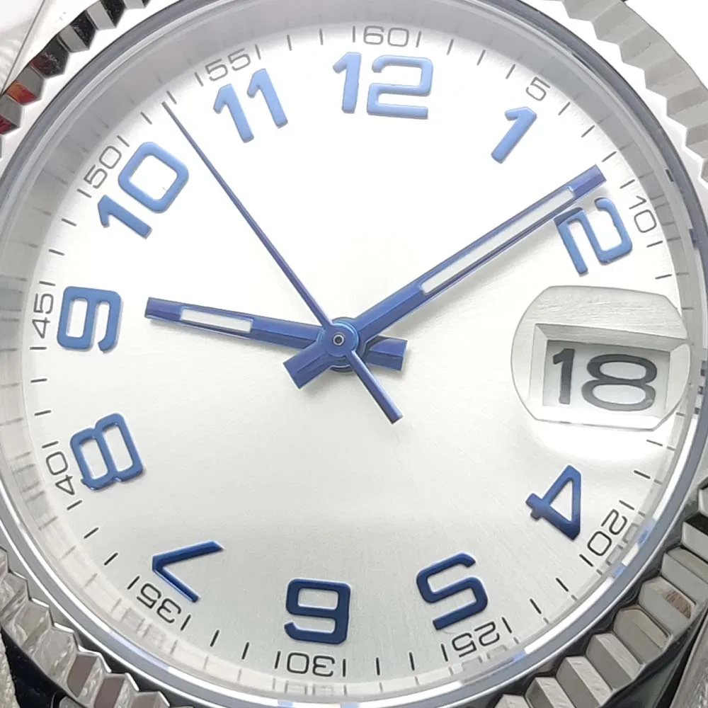 Men's Automatic Mechanical Watch, 36mm Case, Sapphire Glass, Water Resistant, Transparent Case Back, Stylish Watch