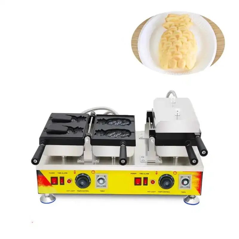 4PCS Pineapple Taiyaki Waffle Maker Commercial 110v 220v  Pineapples Shape Stainless Steel Fill Ice Cream Waffle Making Equipent dropshipping kawaii taiyaki crab shape cotton earflap beanie cap hat costume parties supplies