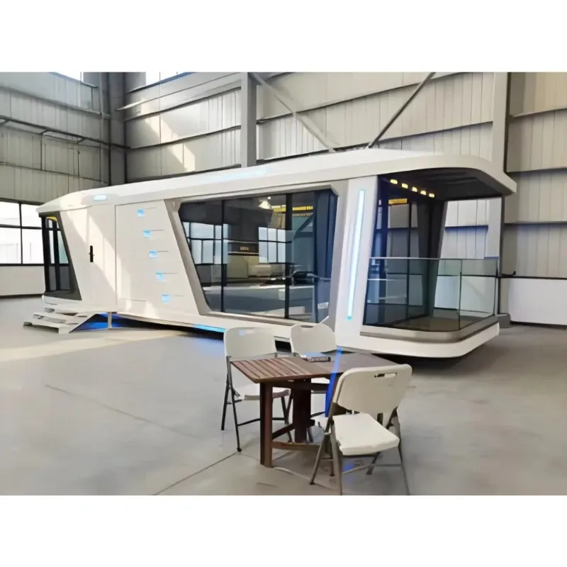 บ้านสำเร็จรูป YG ขนาด 20 ฟุต แบบปรับแต่งได้ บ้านคอนเทนเนอร์สำเร็จรูป แอปเปิ้ล แคบิน บ้านขนาดเล็ก 2 ห้องนอน บ้านแคปซูลแบบขยายได้ วิลล่าสำเร็จรูป 1