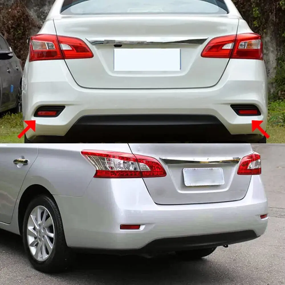 2個車のリアバンパー日産セントラ2013-2018用265655C000左 + 右