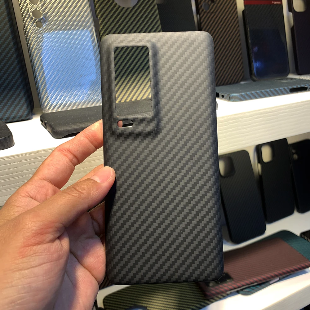 New Genuine Aramid Fiber Carbon For VIVO X60 PRO Plus Ultra-thin AntiFall Business X60 PRO(CN Version) 5G Shell CASE Cover