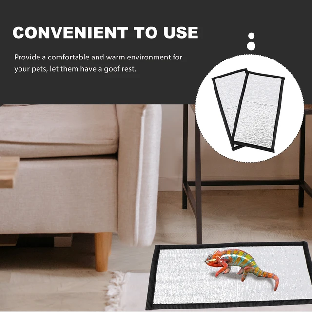 2pcs Heating Pad Lightweight Durable Terrarium Mat Insulation Reptile Reflective Film Snake Winter Warm Pet Nest Bottom 5