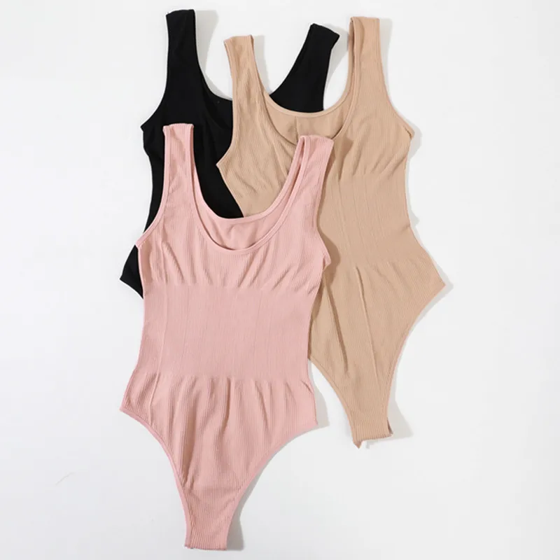 Set di biancheria intima senza cuciture in un pezzo Set di biancheria intima per il corpo del reggiseno delle donne Set di controllo della pancia Shapewear Dimagrante Nopad Donna sexy_voghion.com