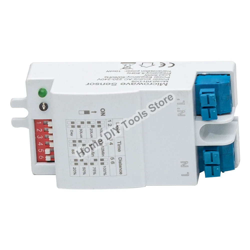 AC220-240V 5.8GHz Microwave Radar Sensor Switch Multi-Adjustment Body Motion Detector High Sensitivity LED Light Sensor Switch