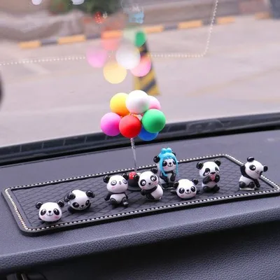 8 teile/los kreative Panda Auto Dekoration DIY Cartoon Armaturen