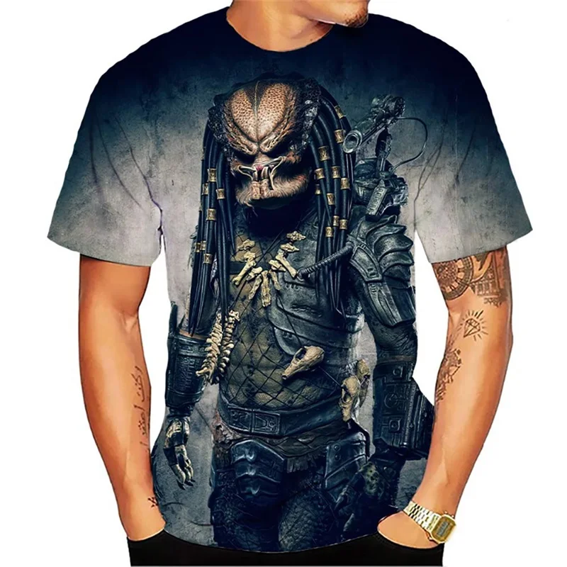 New T Shirt Horror Movies Predator 3d Men T shirts Summer Casaul Short  Sleeve Women Cool Streetwear Predator Oversized T-shirt - AliExpress