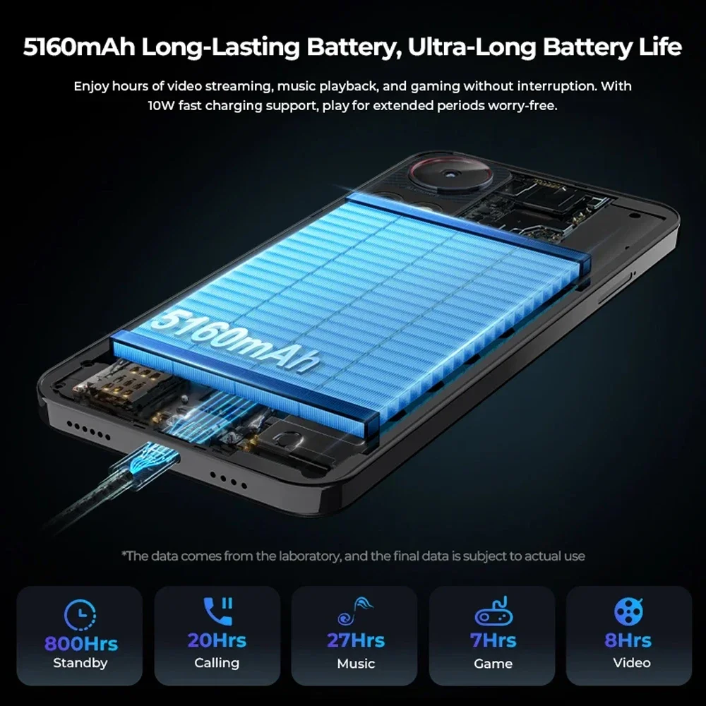 HOTWAV Note 13 Smartphone Android 4G 6.6 Inch HD+ T606 Octa-Core 4GB+128GB Mobile Phone 50MP Camera 5160mAh Battery Cellphone