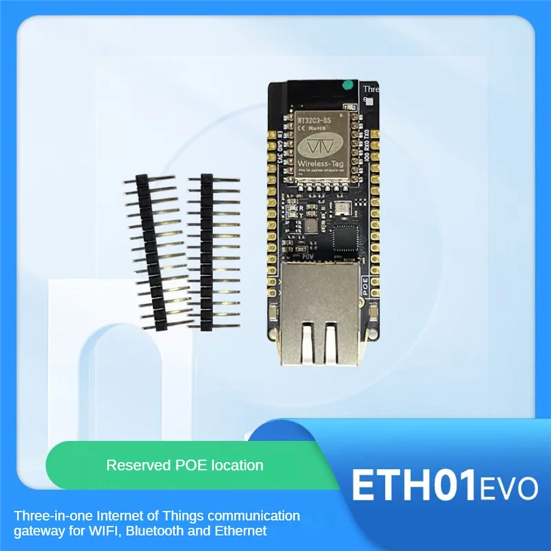 AC57-ETH01-EVO ESP32-C3 Wifi 블루투스 개발 보드 이더넷 3 In 1 Iot 게이트웨이 통신 게이트웨이(POE 모듈 포함)
