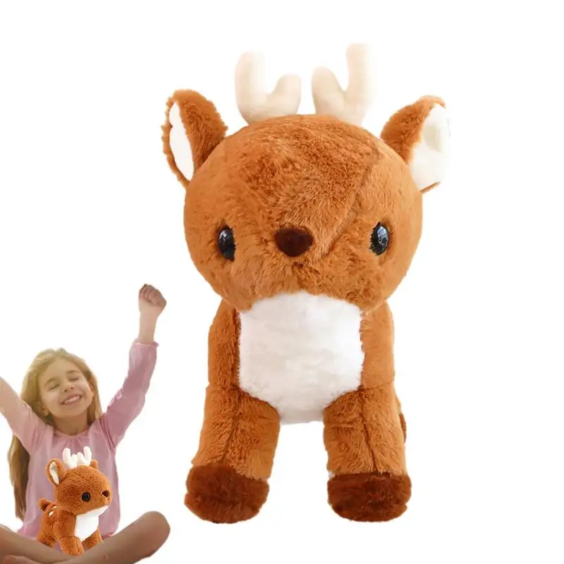 

Мягкие мягкие искусственные плюшевые игрушки в виде оленя, мягкие игрушечные спутники, подарок, настольные спутники, кукла-хранитель