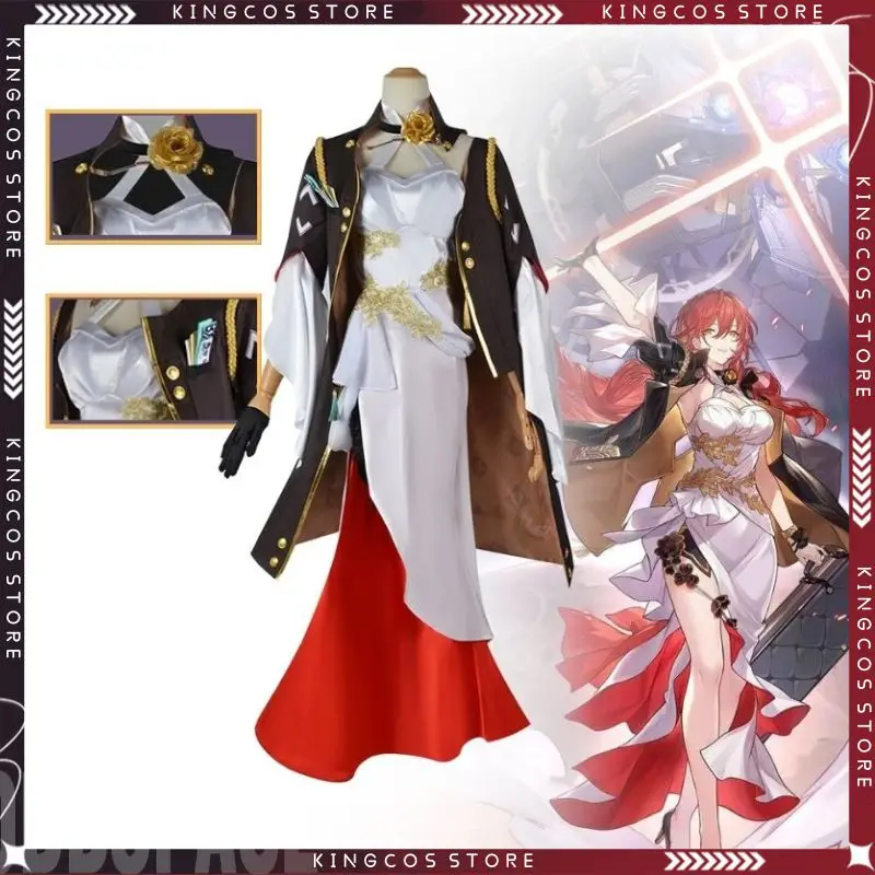 

Honkai Star Rail Himeko Cosplay Costume Uniform for Girls Honkai Himeko Cosplay Sexy Evening Dress For Women Halloween Suit