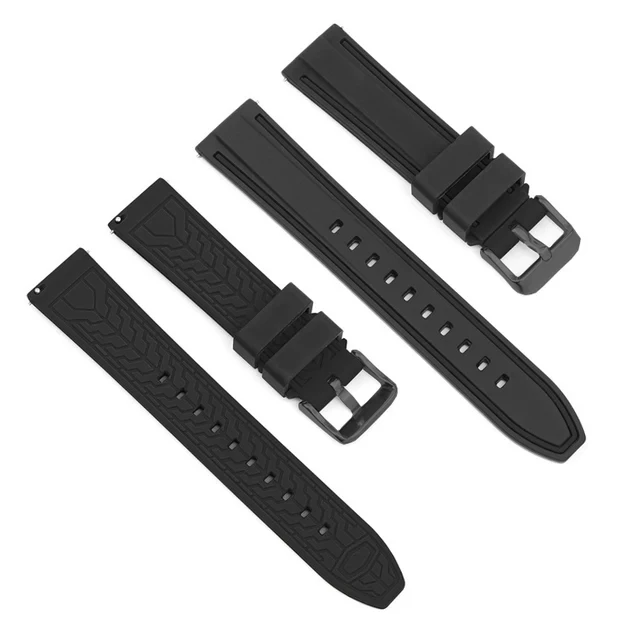 Deluxe Silicone Quick Release Watch Band - Durable Rubber Strap Replacement