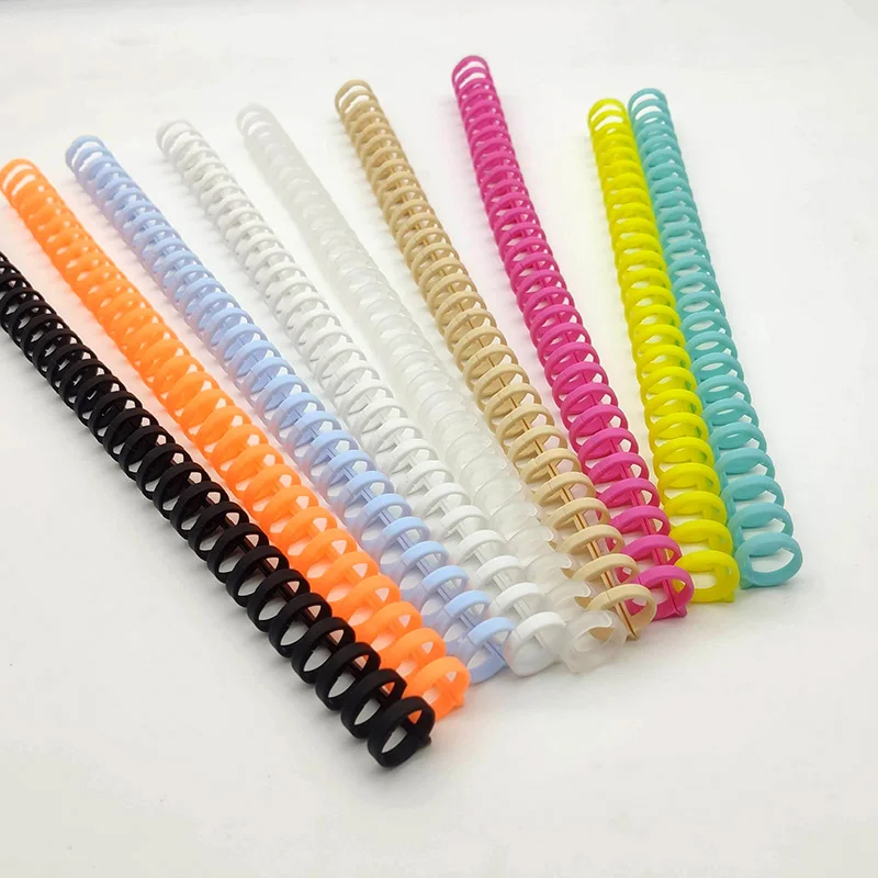 Loose-leaf Plastic Binding Clips 10pcs 12mm A4 30 Holes Paper Book Circles Spring Spiral Rings Scrapbook Album Binder Clip