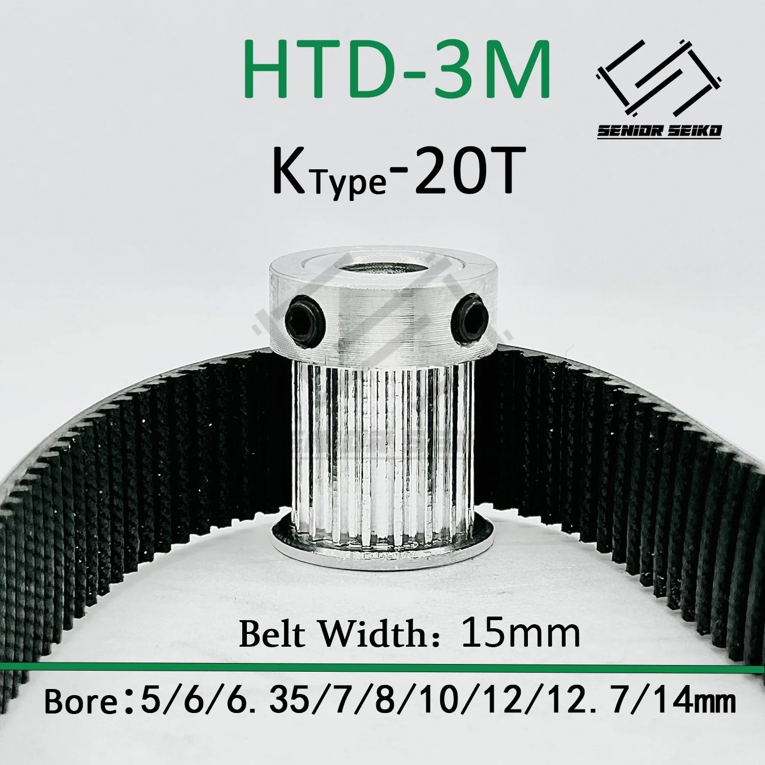 HTD3M 타이밍 도르래 벨트 세트, 100 톱니, 20T, 100T, 벨트 너비 15mm 보어, 5  25mm 감소 5:1, 3M 도르래 키트 동기 휠