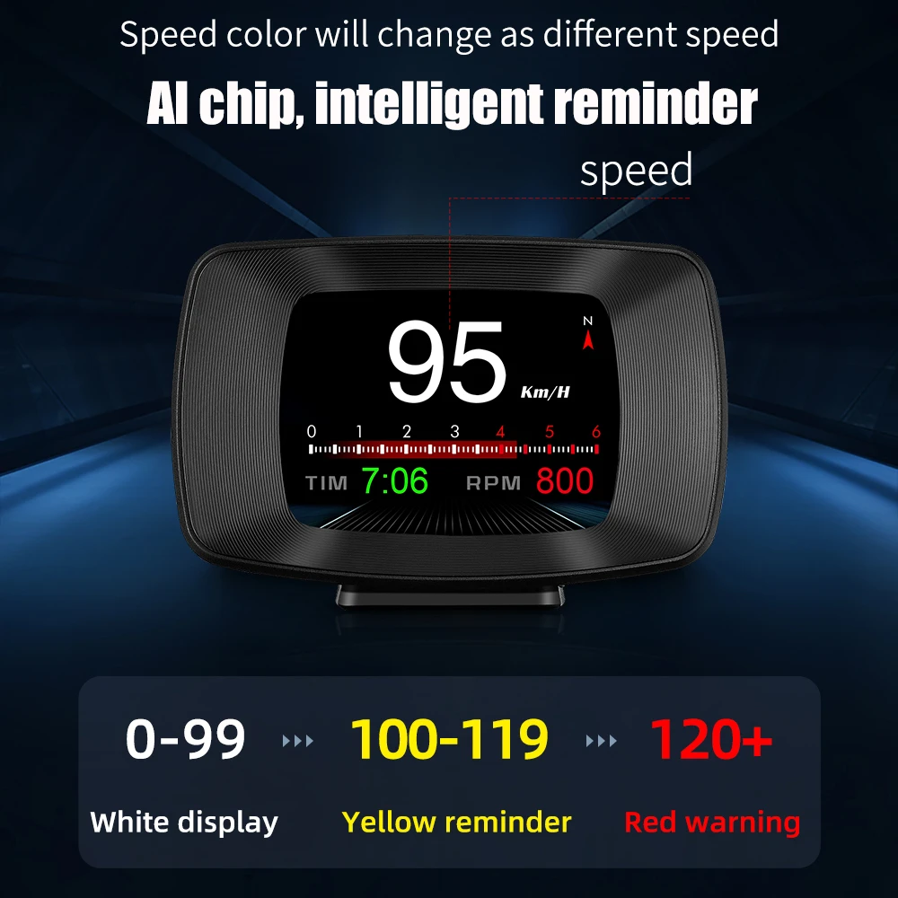 GPS HUD ڵ   ÷  ڵ 극ũ ͺ ׽ ð ӵ 跮 º ǻ Y03 HUD ӵ, P13 OBD2