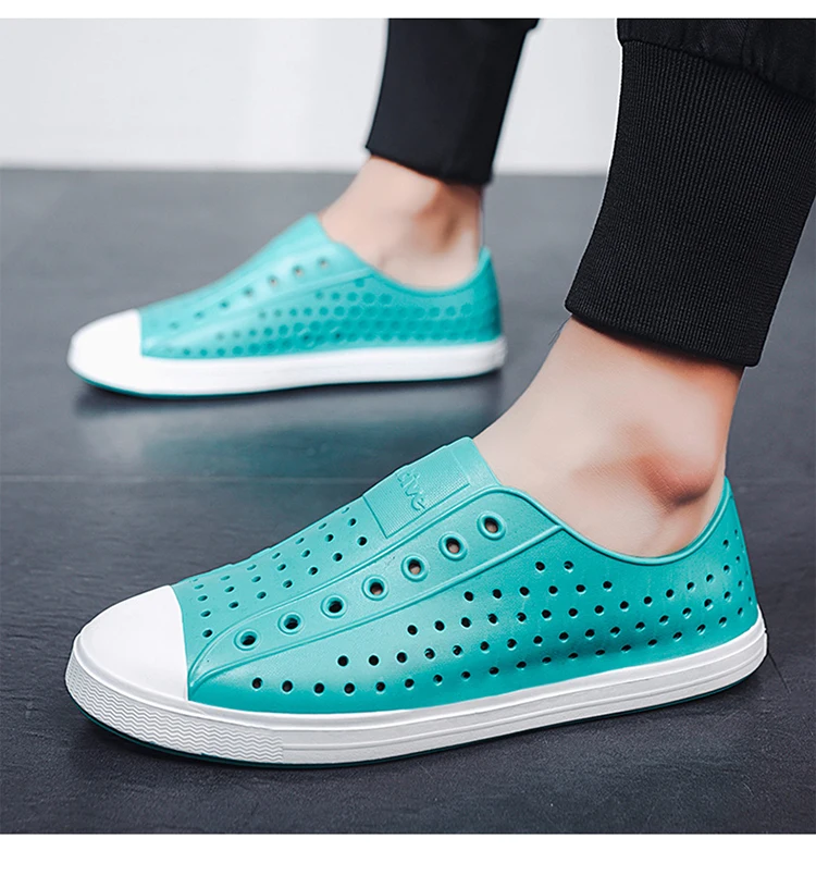 Summer Garden Wooden Sole Baotou Shoes Men's and Women's Universal Quick Drying Sandals Outdoor Anti sli_voghion.com