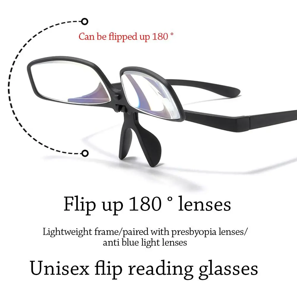 

Flip Cover Anti Blue Light Reading Glasses Women Men Dual-use Presbyopic Eyeglasses Unisex Hyperopia Goggle