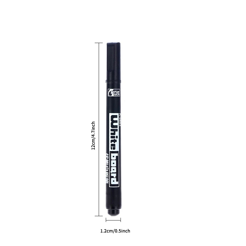 Premium Fine Point Black Dry Erase Markers - Low Odor for School, Office, and Home