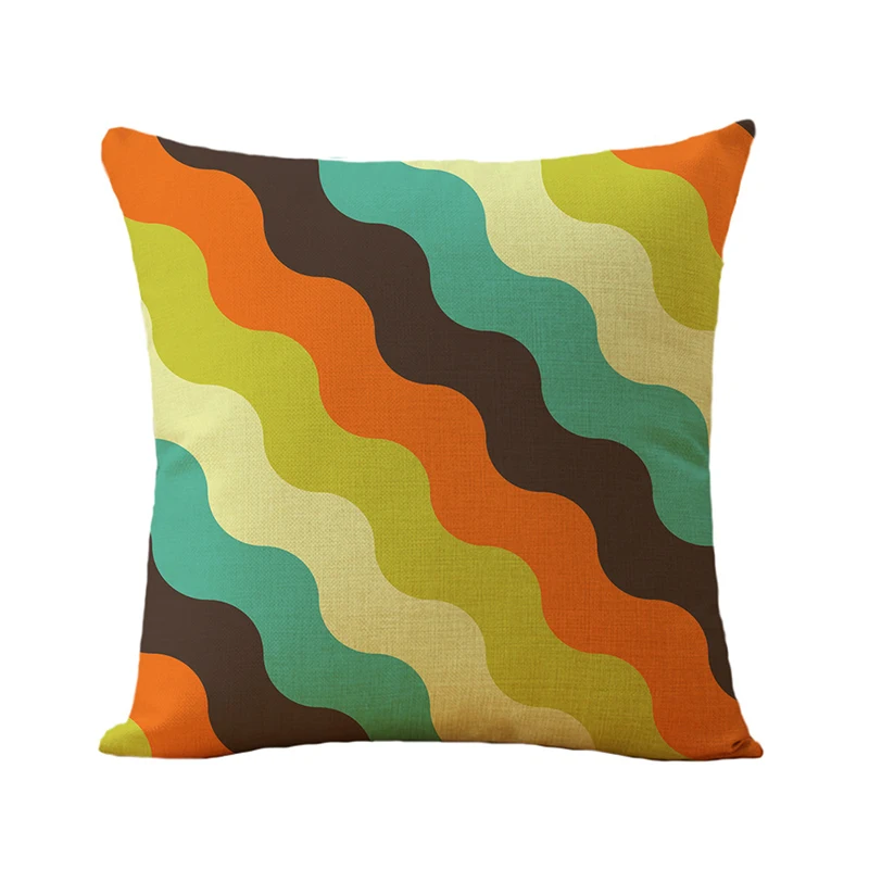 

Geometric Diamond Cushion Cover 44x44cm Cotton Linen Pillowcase Decorative Sofa Cushions Pillowcover Home Decor Car Pillow Cases