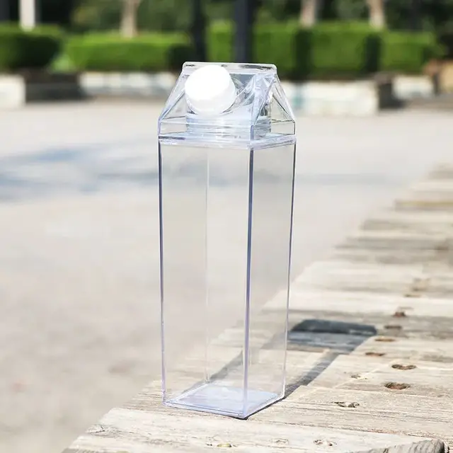 500/1000ml Water-Bottle Outdoor Drinking Jug Large Capacity Juice Tea Cup Transparent Milk Bottle Portable Plastic Bottle 3