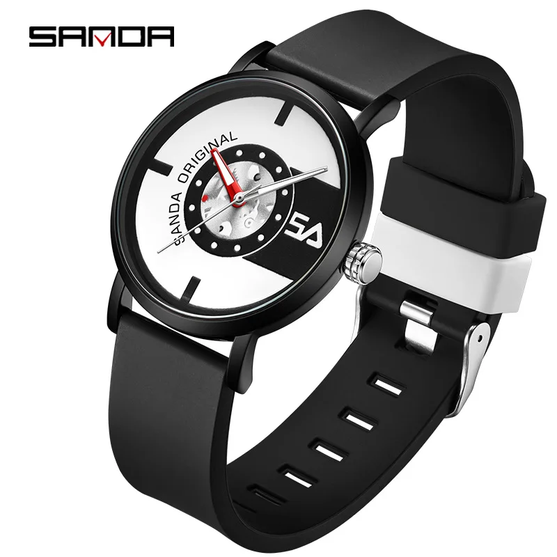 SANDA Sanda new online celebrity silicone scale electronic watch fashion simple wind waterproof  çift saatleri sevgili