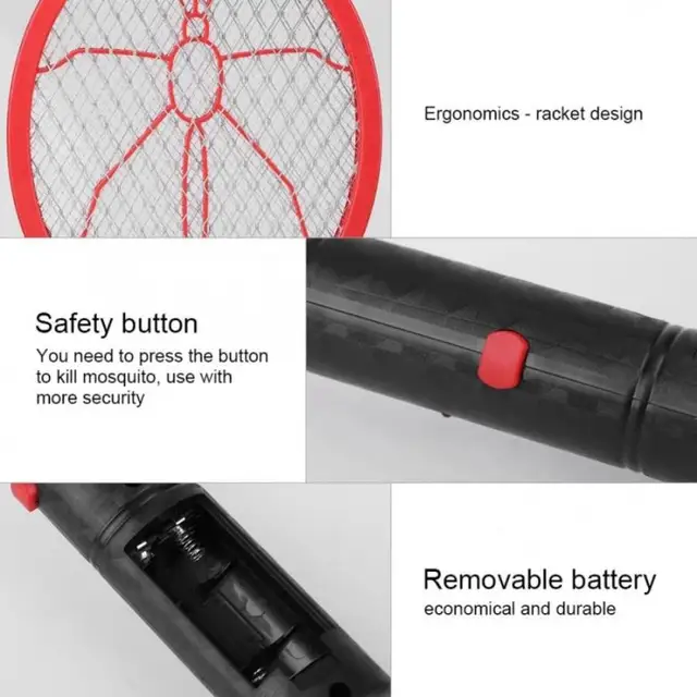 Swatter Racket Fly Swatter Trap Battery Power Pest Control Handheld Bug Insect Fly Home Accessories Tools Mosquitos Killer 4