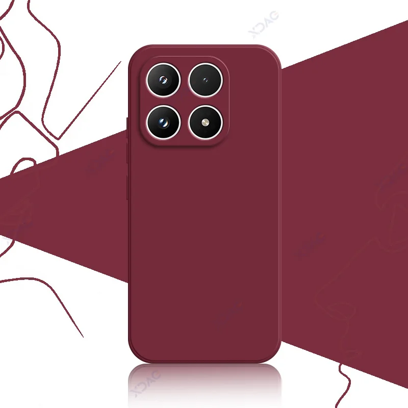 Luxury Liquid Silicone Waterproof Mobile Phone Case - 360° Protection, Soft Square Design