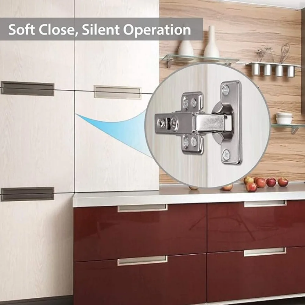 Straight Arm Full Coverage Hinge Door Wardrobe Cushion Hinge Automatic Adjustment Off Silent Damper Hardware Furniture