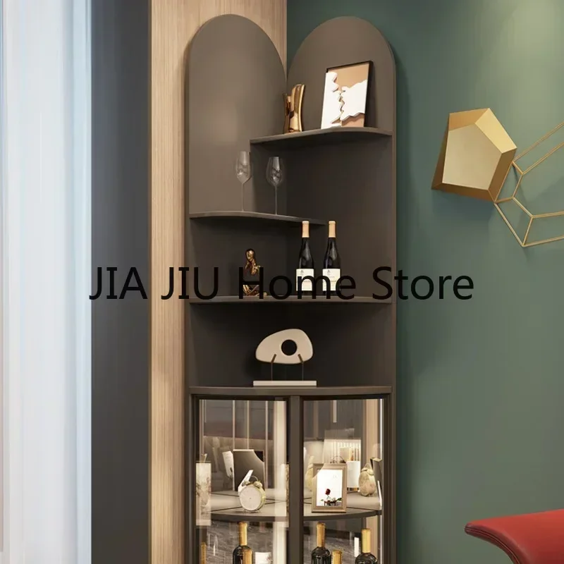 Liquor Glass Wine Cabinets Modern Luxury Simplicity Home Wine Cabinets Wall Living Room Botellero Vino European Furniture QF50JG