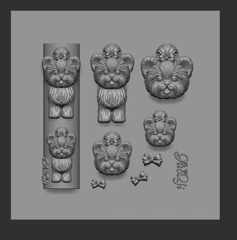 Description Picture 3 of item1pc Cute Dog Cat Bear Butterfly  3D Acrylic Mold Nail Art Decorations  Nails DIY Design Silicone Nail Art Templates Nails  Mold