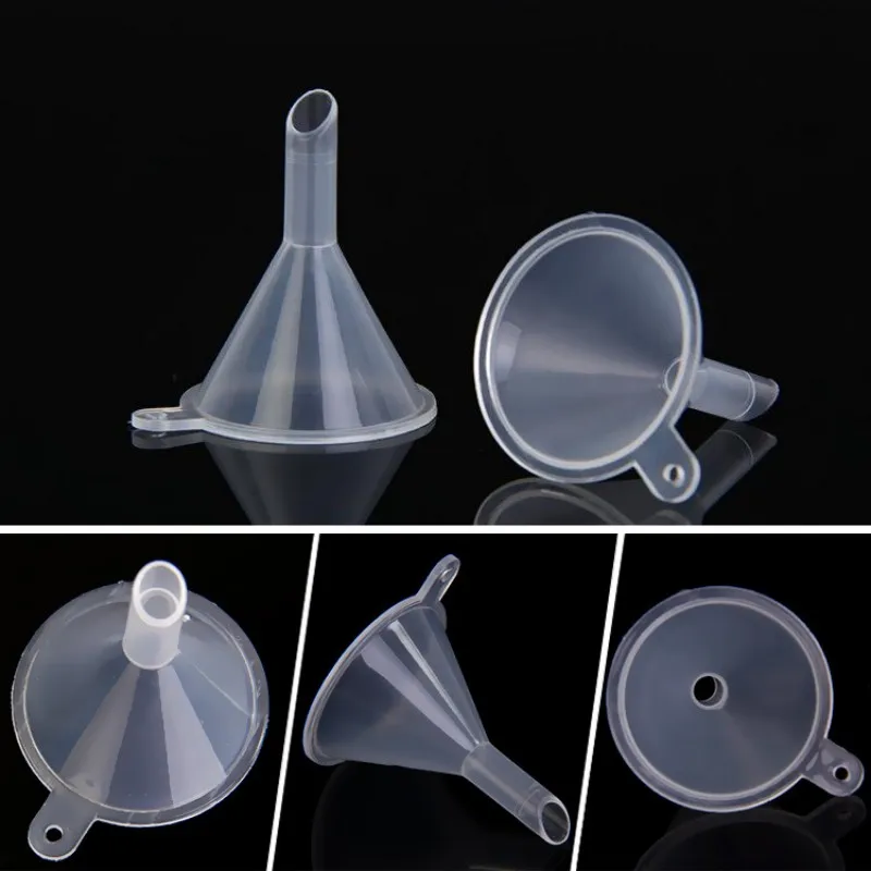 10Pcs Mini Funnel Filling Empty Bottle Packing Tool For Travel Plastic Mini Small Funnels For Perfume Liquid Essential 5