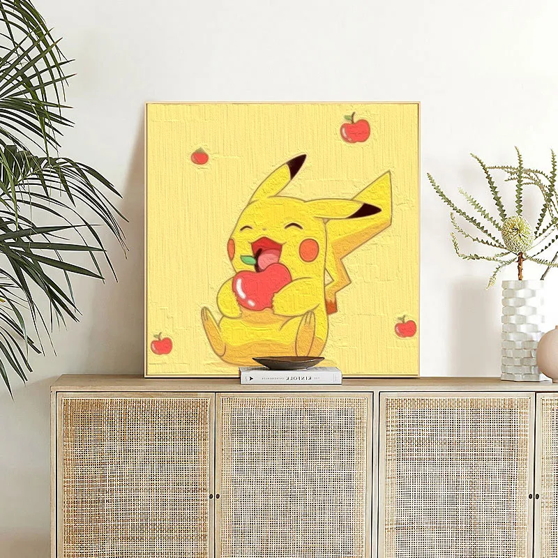 

Pokemon Pikachu DIY Painting By Numbers Colorful Animals Oil Painting HandPainted Home Decor Gift Pokemon Pikachu Canvas Drawing