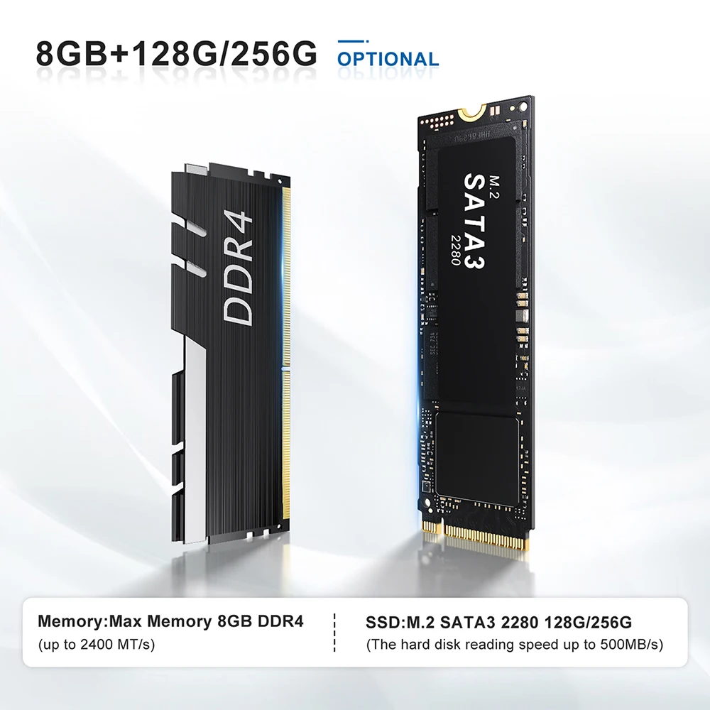 Beelink GK Mini Intel Celeron J4125  Pro Quad Core Mini PC DDR4 Mini Computer 4K Dual HDMI Dual WiFi BT4.0 1000 LAN