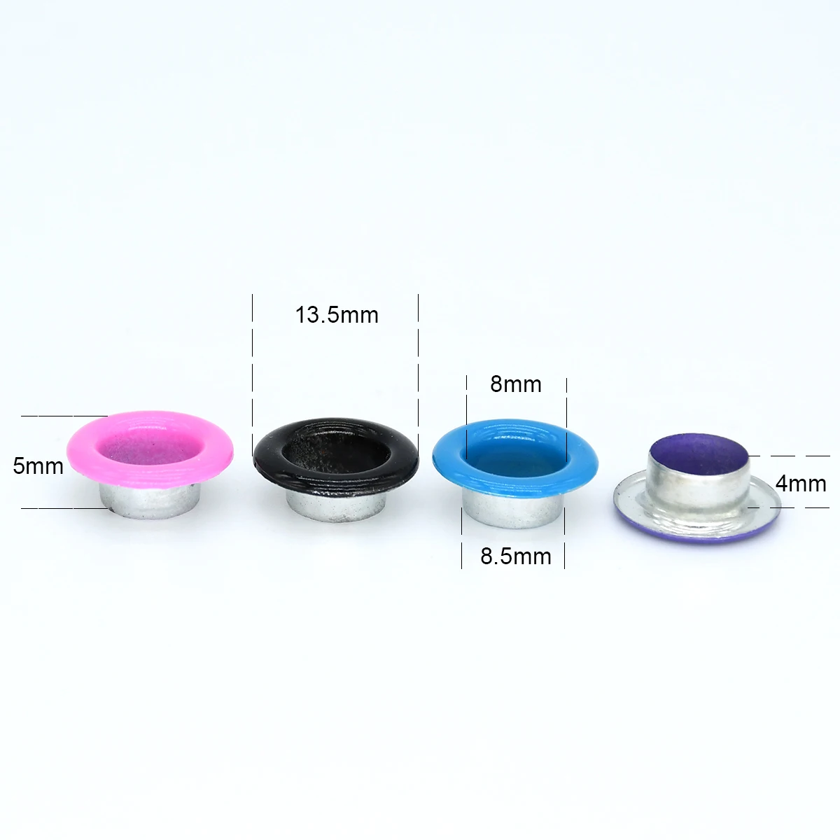 Eyelet Grommet Ring Screw Back Eyelets Metal Eyelet Buttons 100sets Metal Eyelets with Washer 8mm Grommets Round Hole Ring for Shoes Bag Garment Hat Decor Canvas Tent Repairing Accessories