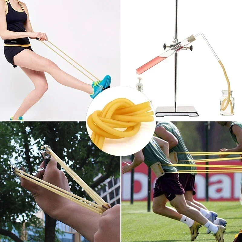 Rubber Hose Nature Latex Rubber Hoses IDxOD 1.6~18mm High Resilient Surgical Medical Tube Yellow Slingshot Catapult Elastic Band